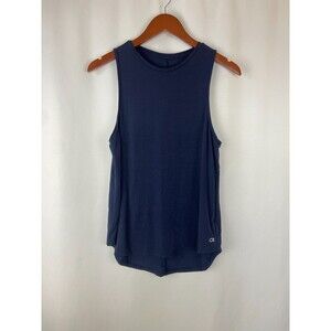 EUC GapFit Breathe Muscle Tank Top XS Navy Blue Workout HIIT Gym Fitness Soft